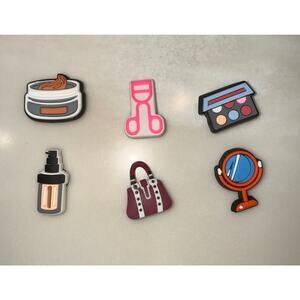 Beauty Croc Charms Lot Makeup Purse Mirror Jibbitz